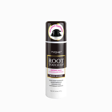 Tyche Root Touch Up Spray – Black Brown – 2.0 oz - ANNS BEAUTY SUPPLY